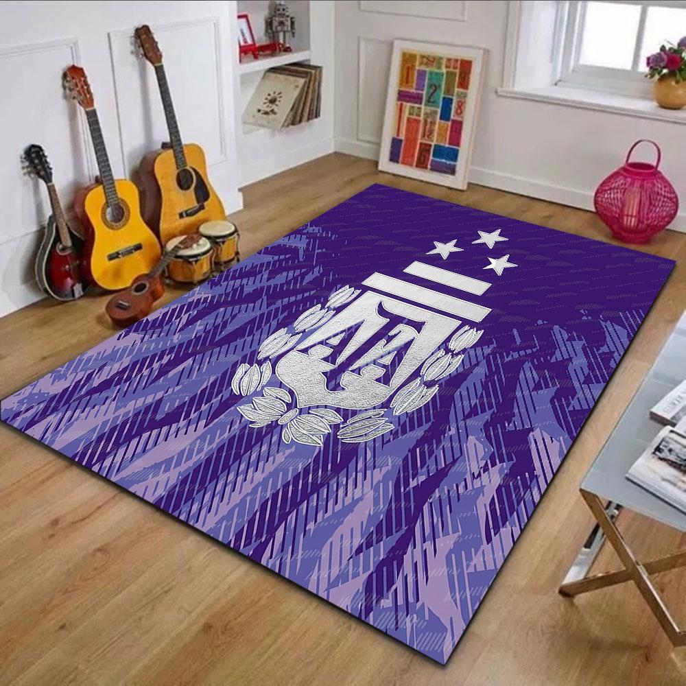 AFA Logo with Stars on Purple Background Patterned carpet, non slip mat suitable for living room and bedroom sofas