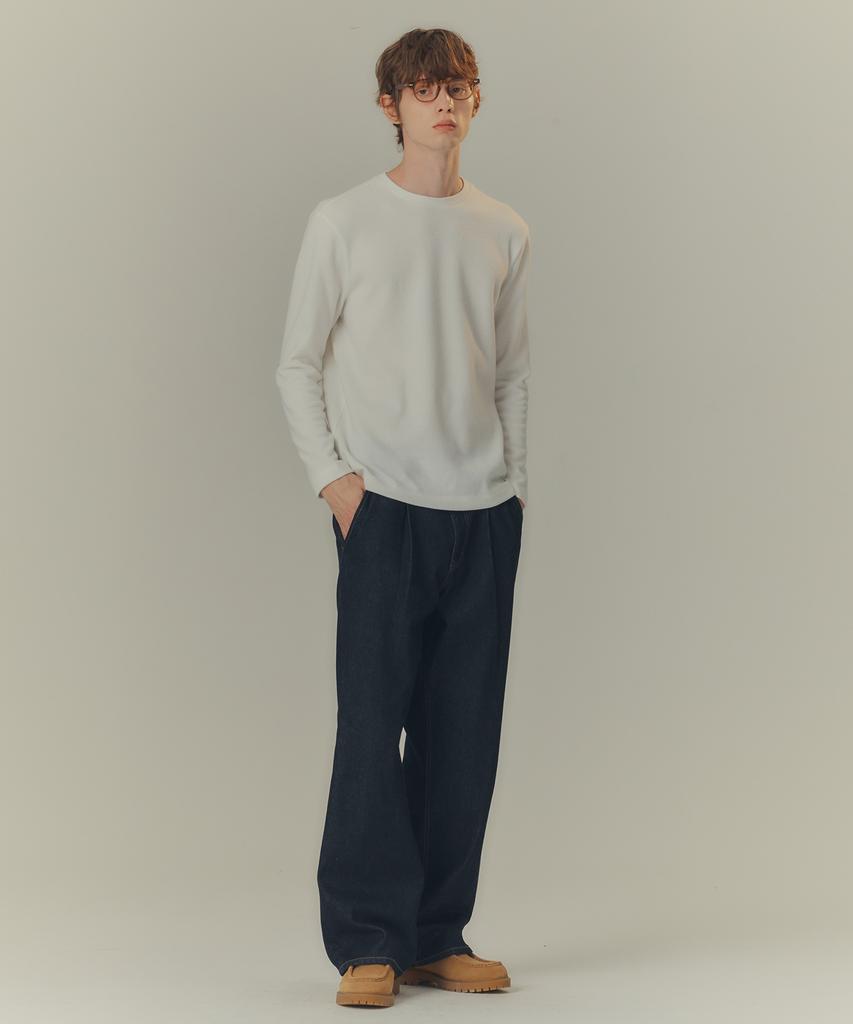 MINDBRIDGE [Warm] Waffle Texture Brushed T-Shirt - 4 Colors