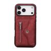 Business Zipper Cards Solt Wallet Leather Case For iPhone 17 Pro Max 16 Plus 15 14 13 12 11 17air 16E Bag Pocket Kickstand Cover