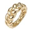 French titanium steel three-dimensional woven twist ring women's niche handmade sense personality fashionable stacking index finger ring plain ring