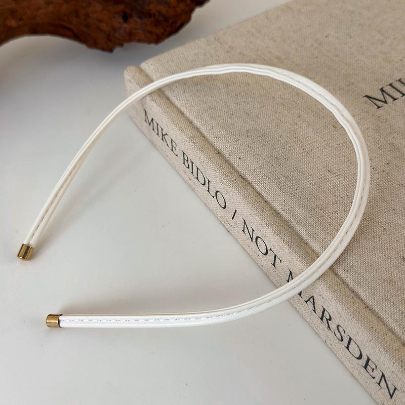 Új egyszínű hajkarika hajpánt Elegáns fejfedő női haj kiegészítők arcmosó hajpánt bőr fejpánt nőknek