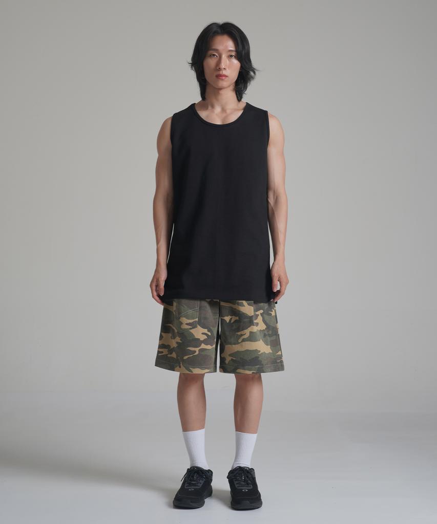 Noming Camo Einfalten-Taschen Weite Bermuda-Shorts - Grün