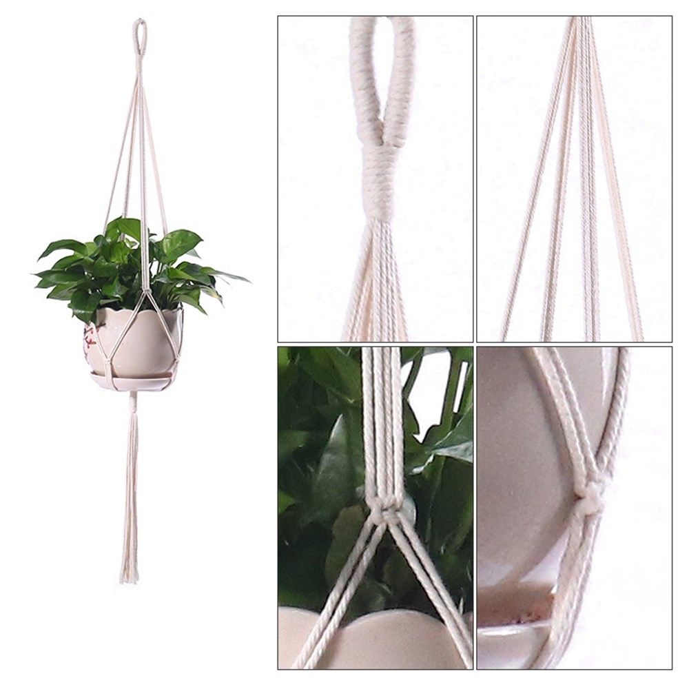 Decoration Hooks Macrame Flower Pot Holder Hanging Basket Planter Basket Rope Garden Plant Hanger
