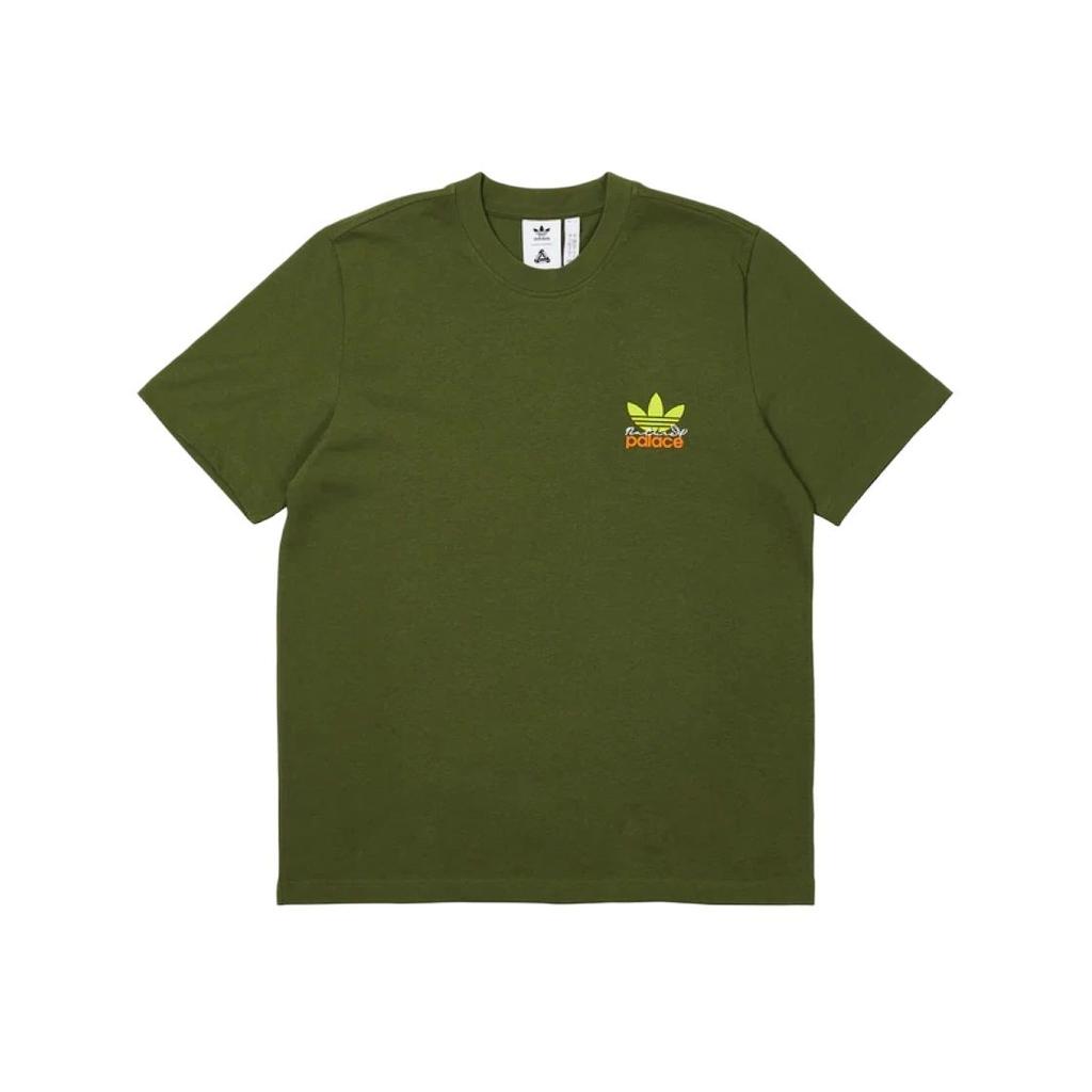 adidas Originals X PALACE Crossover SS22 SS22 Back Logo Printing Short Sleeve Green T-Shirt Men's HM9197
