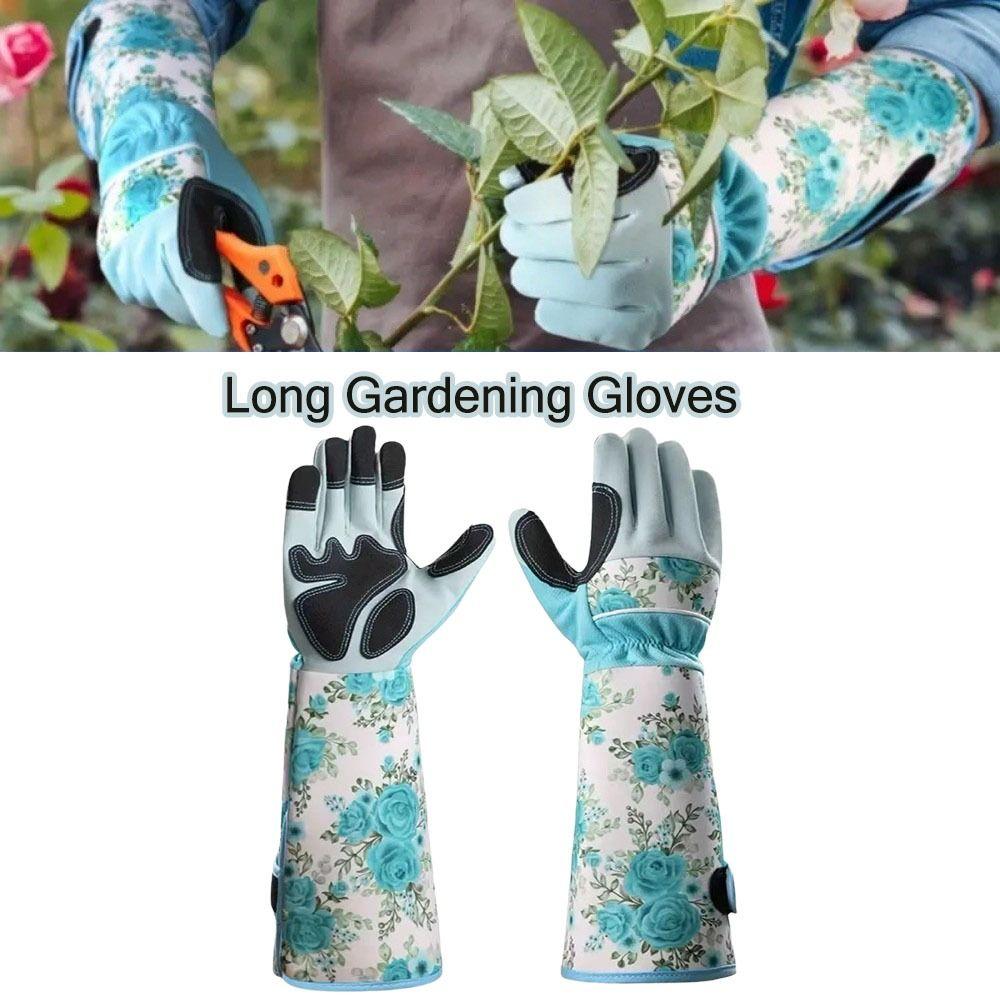 1 Pair Anti-Puncture Thorn Proof Gloves Long Elbow Design Rose Pruning Gloves Pruning Roses