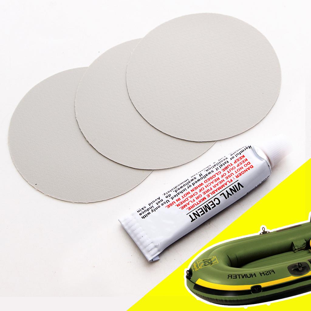 3PCS Circular PVC Repair Patches 1PCS Vinyl Cement Glue For Inflatable