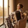 Blanket Soft Textured Striped Plush Throw  Cozy Warm Fuzzy Flannel For All Season  Breathable  Non Shedding  Machine Washable