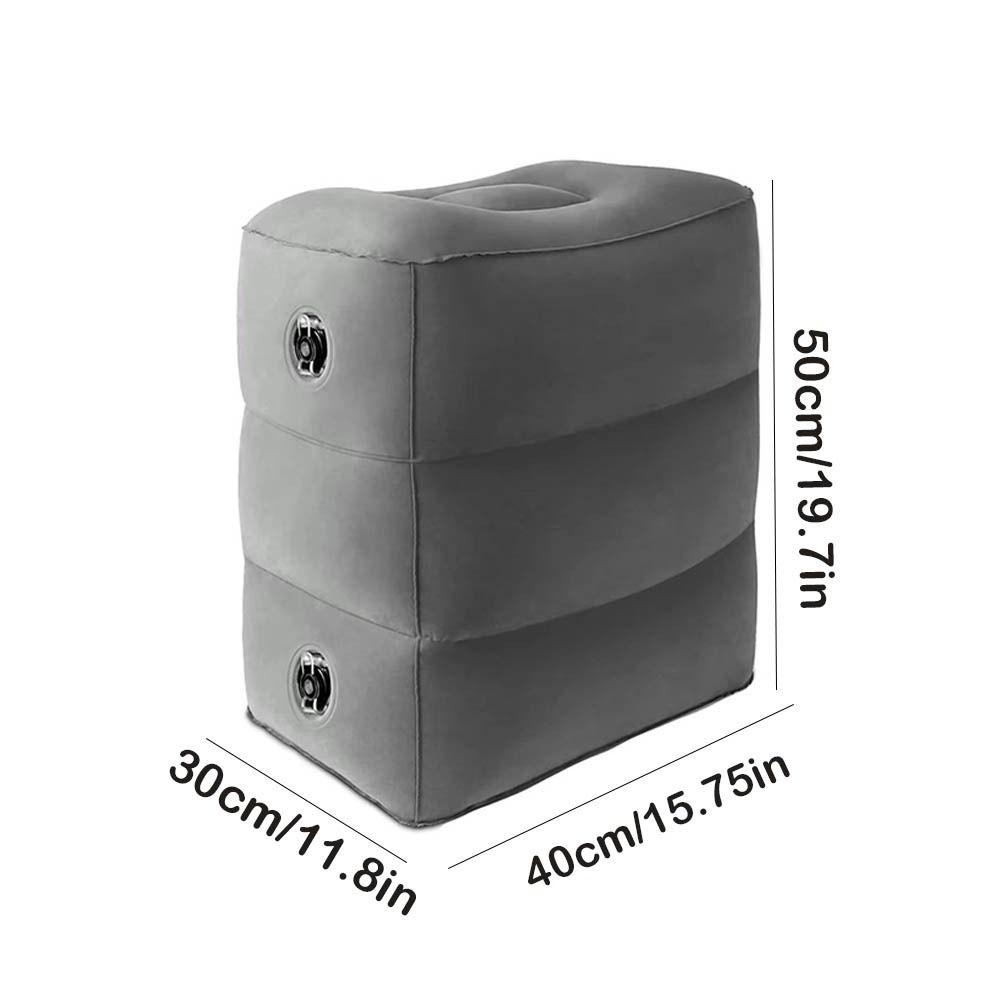 Three Layers Leg Cushion Pillow Height Adjustable Inflation-Airplane Footrest  Outdoor Chair