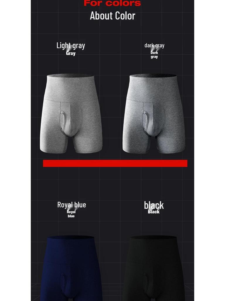 Pánské bavlněné dlouhé boxerky s vysokým pasem proti oděru - Plus size pro sport a teplo