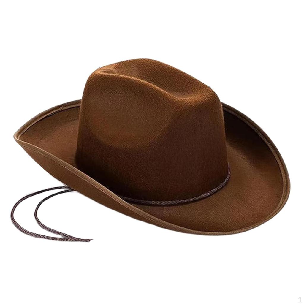 Cowboy Hat Non Woven Cowgirl Sunhat for Outdoor Carnival Fishing Hiking Party