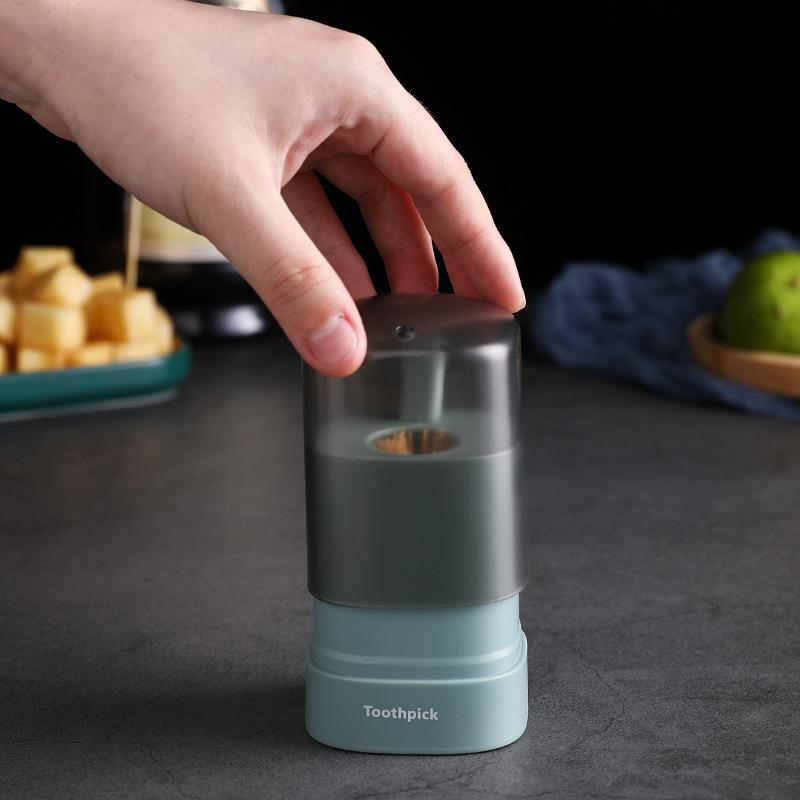 1PC Toothpick Box Detachable Tooth Pick Storage Dispenser Automatic Push-type Toothpick Holder Box