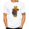 T-shirt in modal con gatto e orso Genki giapponesi con tatuaggio di drago, girocollo, maniche corte, traspirante, comoda