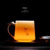 White Porcelain Office Tea Cup with Filter – Mutton Fat Design for Personal Use and Gift
