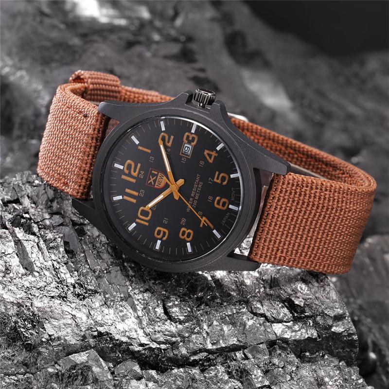 Nylon Strap Men's Watch Calendar Quartz Watch Sports Watch Military Watch