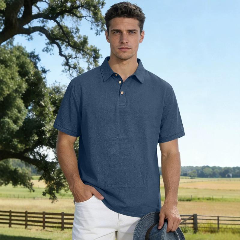Men S Summer Solid Short Sleeve Collared Polo Shirt