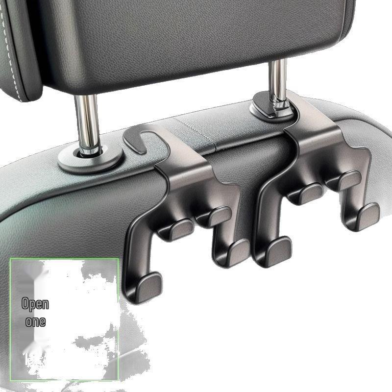 Multifunctional Car Seat Backrest Hook with Hidden Mini Hook