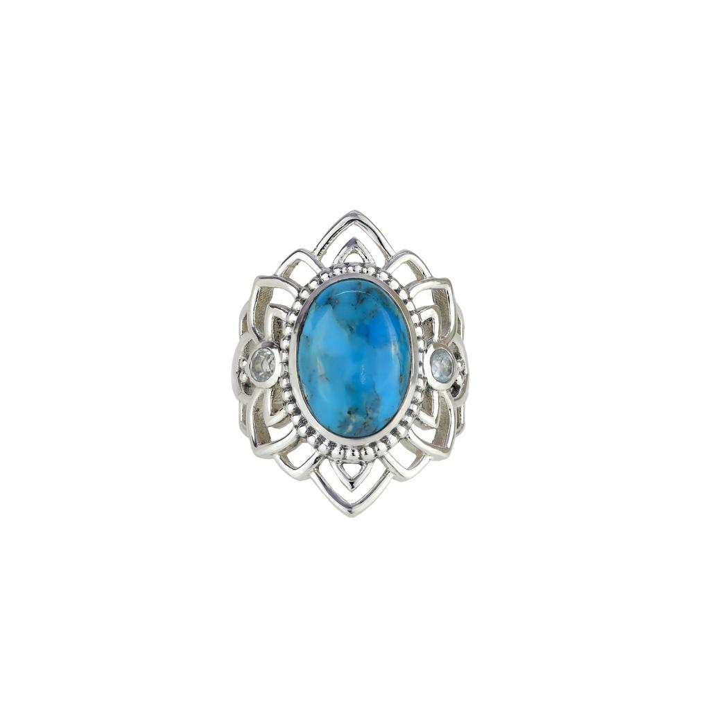Citrine Gemstone Ring: 925 Sterling Silver, Vintage Style