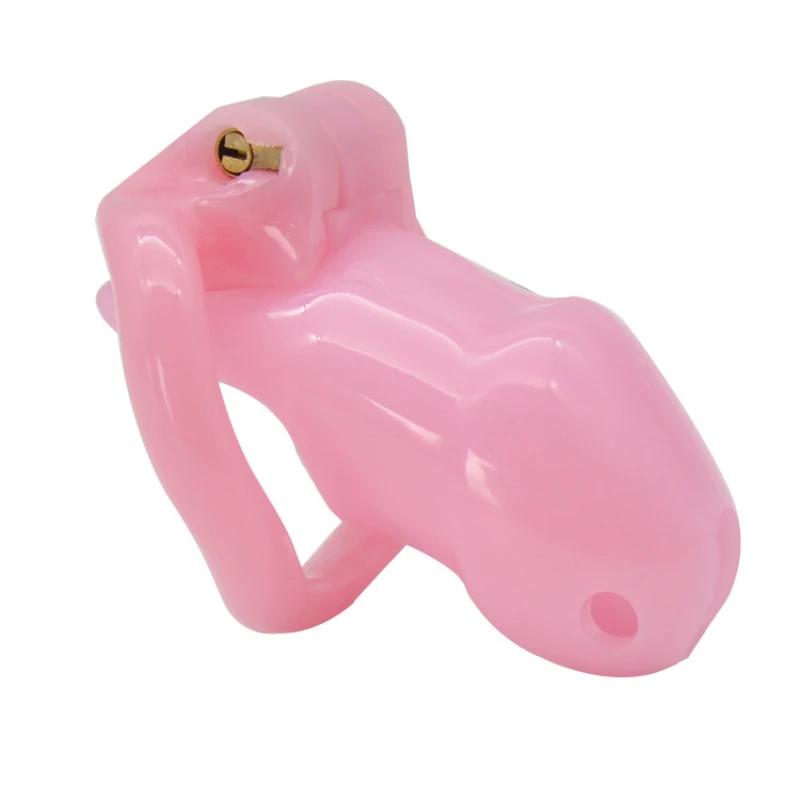 Sex Toys Resin Male Chastity Devices With 4 Penis Rings Chastity Lock Cock Cage Penis Sleeve Exotic Sex Product For Men 18+