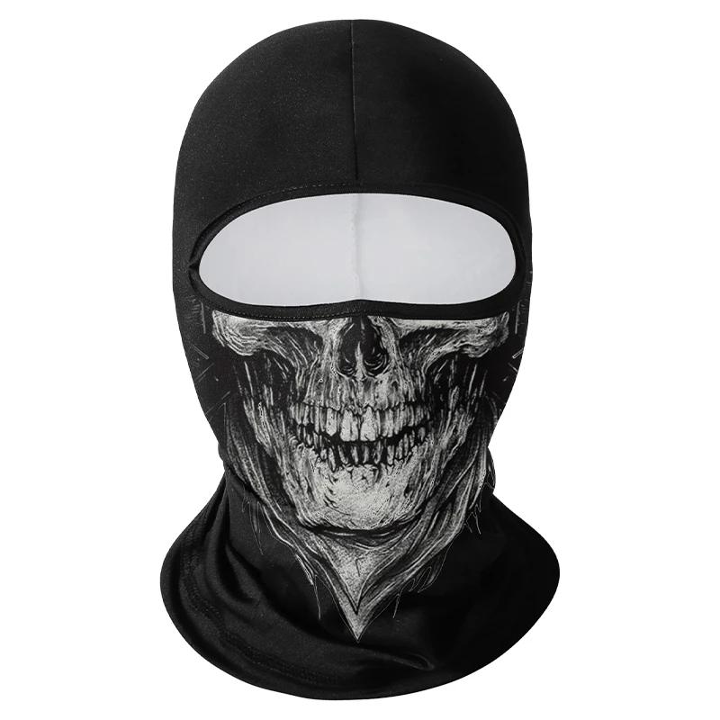 Cycling Mask Skull Quick-drying Sunscreen Balaclava Men's Motorcycle Elastic Helmet Lined Ghost Full Face Windproof Headgear