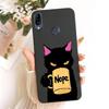 Per ASUS ZENFONE MAX PRO M2 ZB633KL ZB631 KL ZB630KL Custodia per Telefono Gatto Cartone Animato Fiore Farfalla Cover Nera in Morbido Silicone