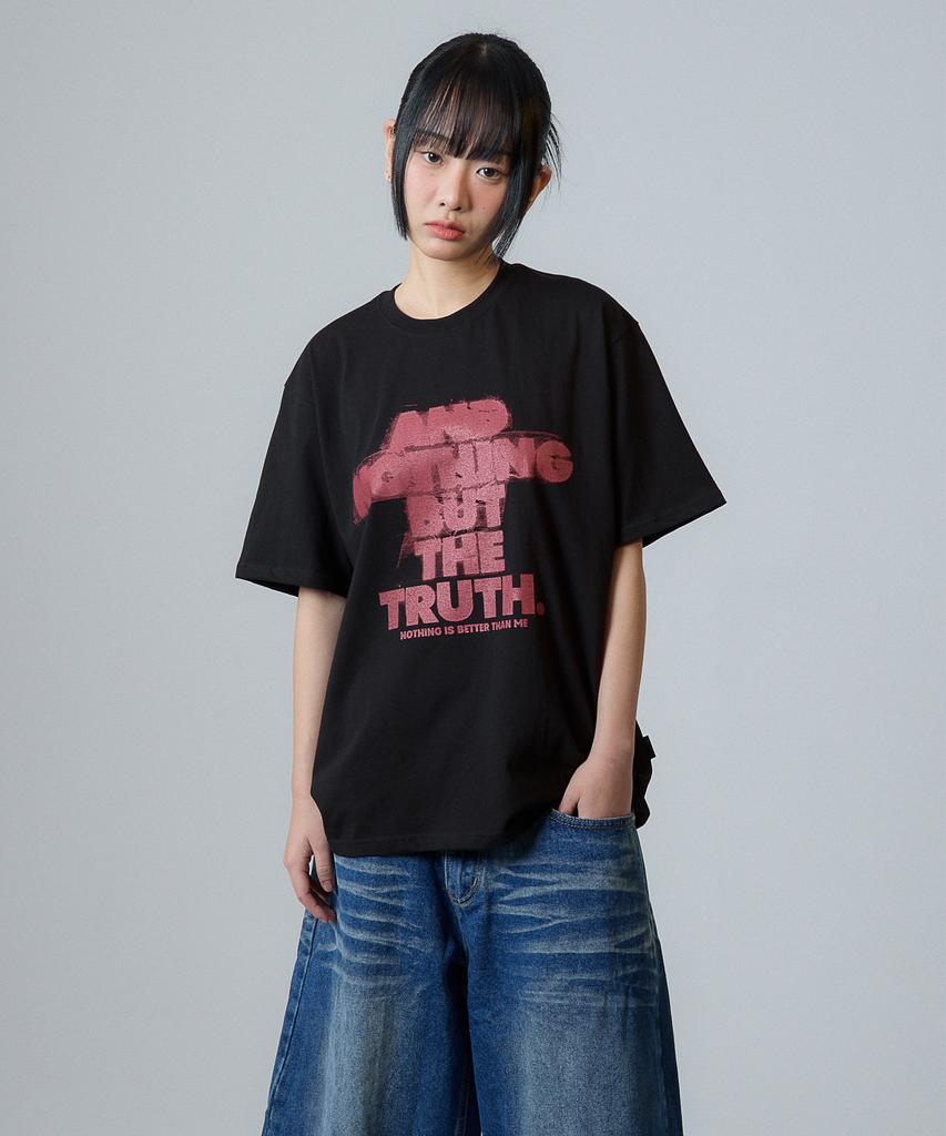 Nasttingijeubeleoldaenmi Scratch Lettering Tee_Black
