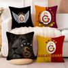 Klubové logo G-GalatasarayS Povlak na polštář Měkká plyšová látka Oboustranně potištěný potah na polštář na pohovku pro všechna roční období Dekorace do domácnosti Dárek