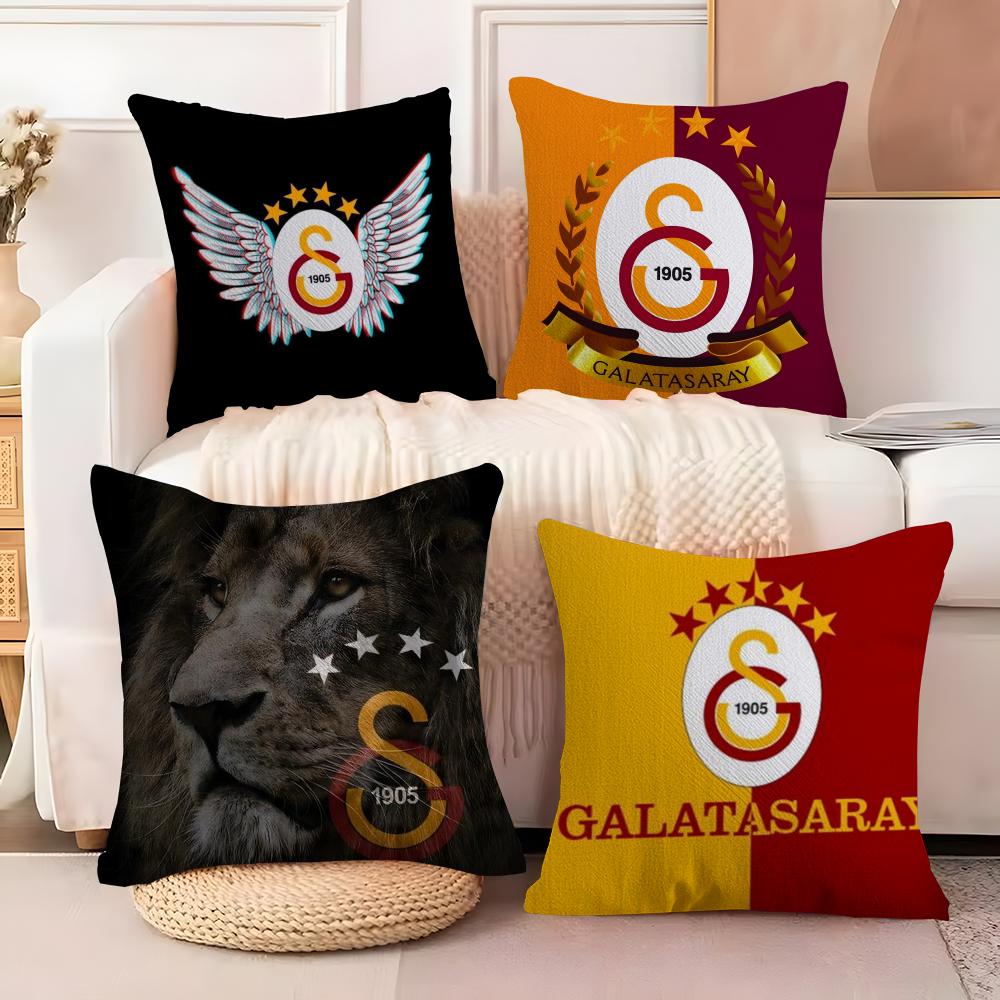 Klubové logo G-GalatasarayS Povlak na polštář Měkká plyšová látka Oboustranně potištěný potah na polštář na pohovku pro všechna roční období Dekorace do domácnosti Dárek