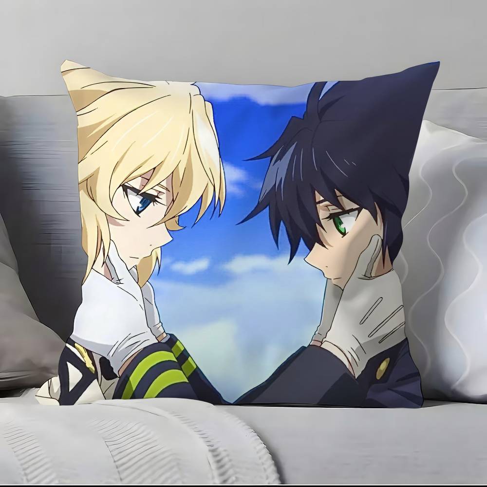 S-S-Серафим Конца Аниме Наволочка Наволочка Мягкая Приятная К Коже И Удобная Со Скрытой Молнией 12x12Inch