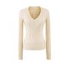 American Girl V-Neck College Style Slim Cable Knit Sweater