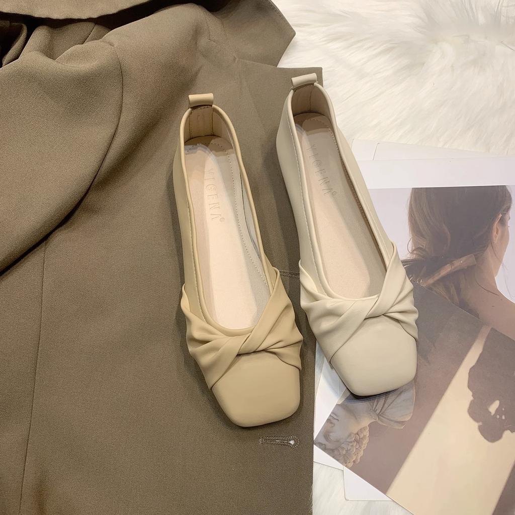 Mary Jane fairy wind gentle soft-soled ladyshoes spring and autumn 2025 new versatile flat-soled Doudou grandma single shoes women