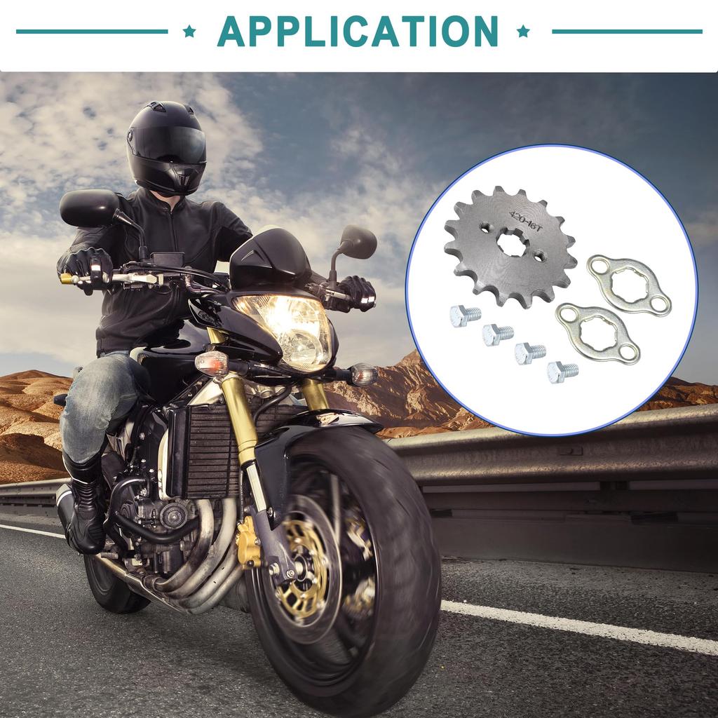 ACROPIX Universal 420 16T 17mm Motorcycle Front Engine Sprocket -