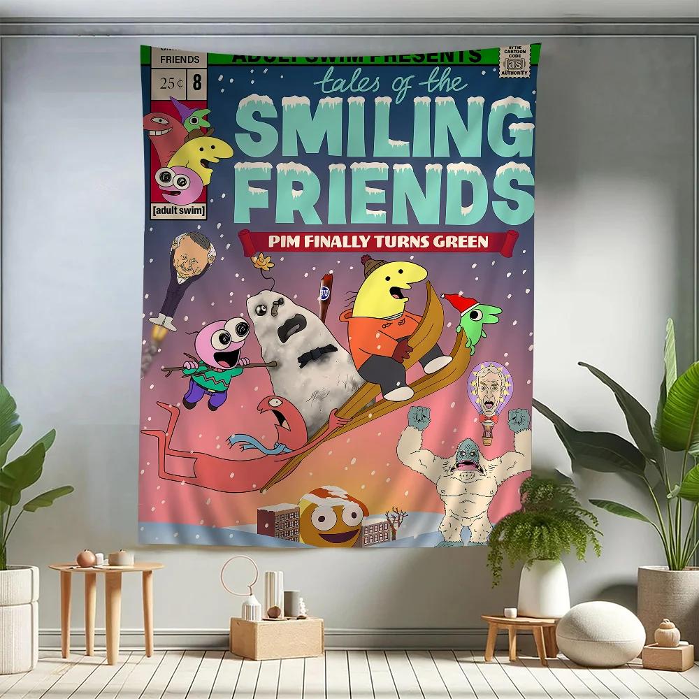 VIKAMA Happy Smiley Face Tapestry Colorful Smiley Faces Bohemian Decor To Add Joyful Vibes To Your Living Room or Bedroom