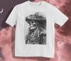 Skeleton Pirate T-Shirt: Gothic Skull Graphic Tee, Halloween Streetwear