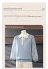 Spring Arrival: Loose Lapel Knit Top for Middle-Aged & Elderly Women – Lightweight, Stylish T-Shirt for Spring/Summer