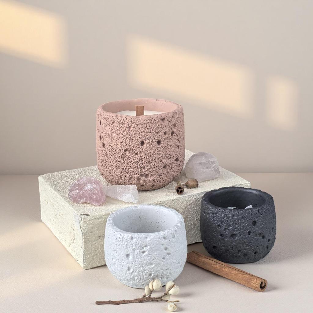 Cross-border Cement Texture Candle & Diffuser Cup - Decorative Aroma Container Ornament