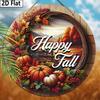 Garden Decorations,autumn Harvest Festival Decorations,wooden Hanging Decorative signs,Pumpkin and Maple Leaf pattern,2D Flat Products