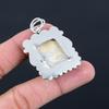 925 Sterling Silver Square Cobra Jasper Stone Mother Engagement Pendant Jewelry