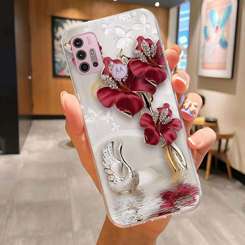 For Motorola Moto G10 G20 G30 Phone Case Cute Cartoon Painted Back Cover Soft Silicone Bumper For Moto G10 G20 G30 G60 G60s Capa