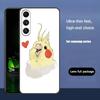 Cartoon Parrot Luxury Black Phone Case For Samsung Galaxy S23 S24 S25 Ultra S22 Plus S21