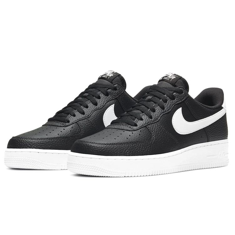 Nike Air Force 1 07 Schwarz Weiß Genarbt Herren Sneaker CT2302-002