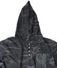 Camouflage 8 Henley Neck Hoodie ((Dark Gray))
