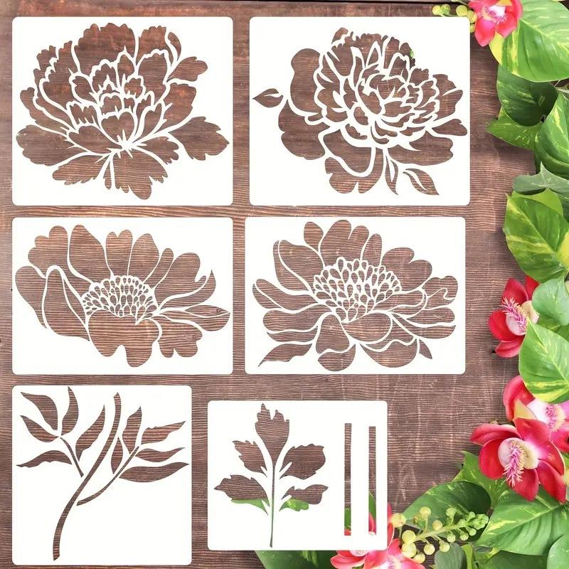 

6Pcs/Set 35cm Extra Large Peony Flowers DIY Layering Stencils Painting Scrapbook Coloring Embossing Album Decorative Template
