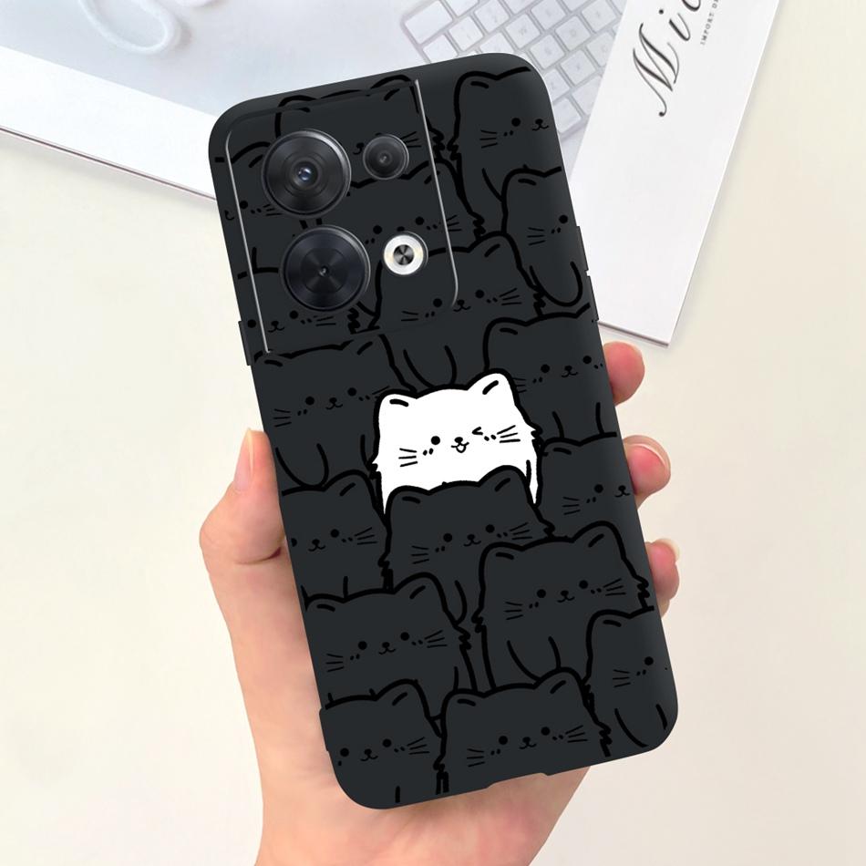 For OPPO Reno8 CPH2359 Case Reno8 Pro CPH2357 Reno 8 8Pro 5G Lovely Cartoon Candy Color Soft Silicone TPU Phone Back Cover