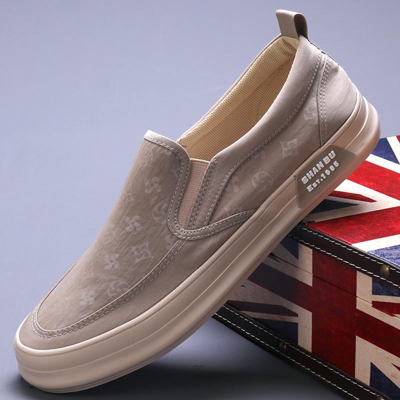 Mens Shoes Spring New Mens Cloth Shoes Trendy One-foot Shoes Flat Versatile Casual Shoes Old Beijing Cloth Shoes