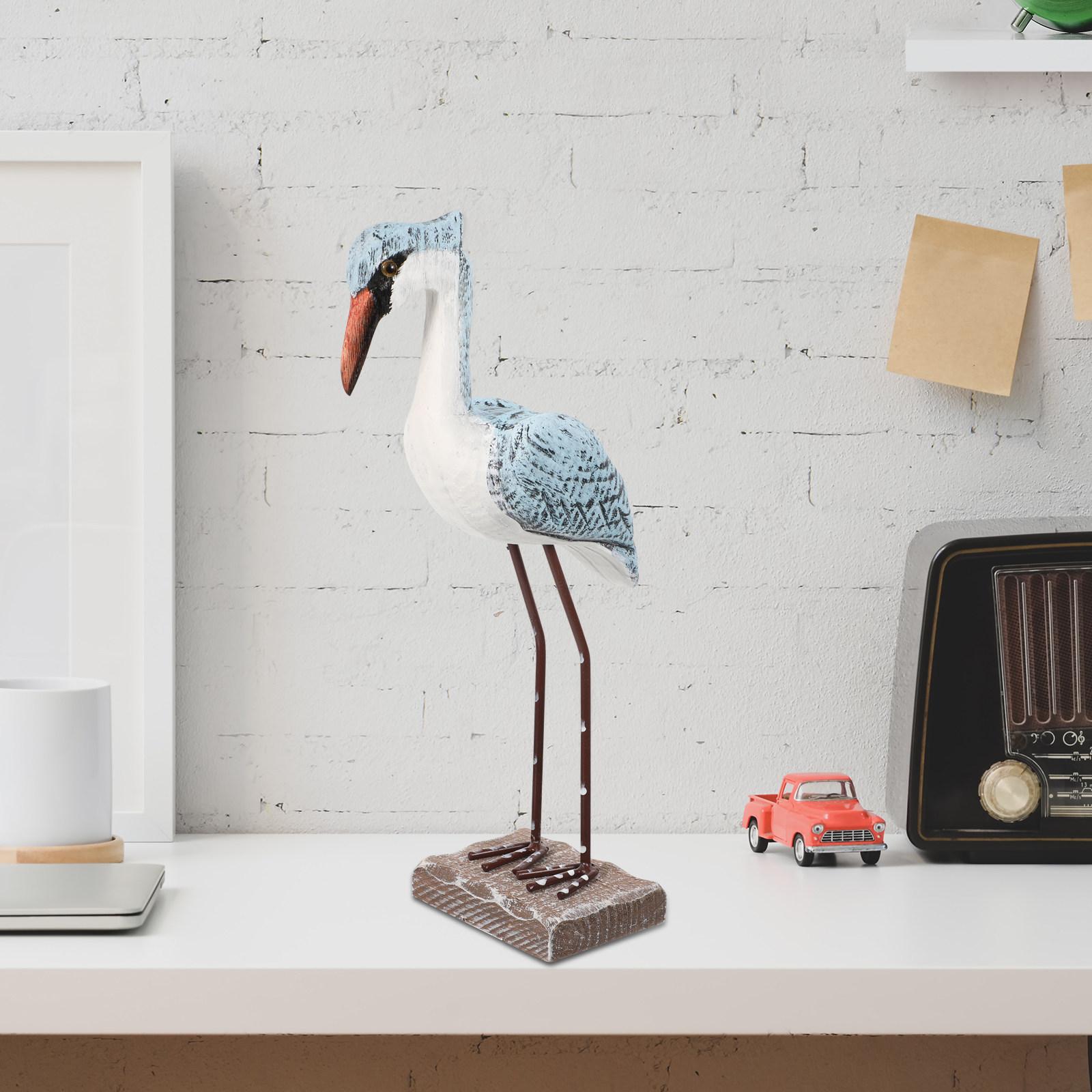 

Stylish Wooden Seagull Decoration Finely Crafted Coastal Seabird Ornament Elegant Home Living Room Bedroom Office Window Study 30.5X9.5X6.2CM