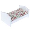 1/12 Casa delle Bambole Miniatura Letto in Legno con Cuscino Mobili Camera da Letto Casa delle Bambole