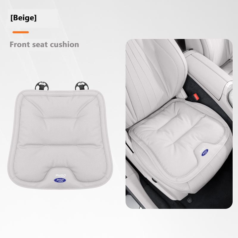 Aksamitna Poduszka Zimowa Pokrowiec na Oparcie Siedzenia ze Skóry Nappa do Samochodu Ford Mondeo Focus Fiesta Kuga MK3 Mustang F-150 C-Max