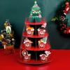 Christmas Paper Cupcake Packaging Box, Multi-layer Transparent Thickened Happiness Tower Packaging Box, Dessert Table