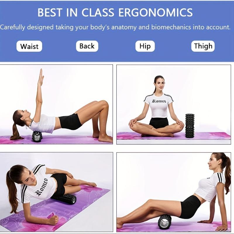 Fitness Yoga Foam Roller Set for Muscle Relaxation and Physiotherapy Home Gym Equipment Pilates Massage Tool