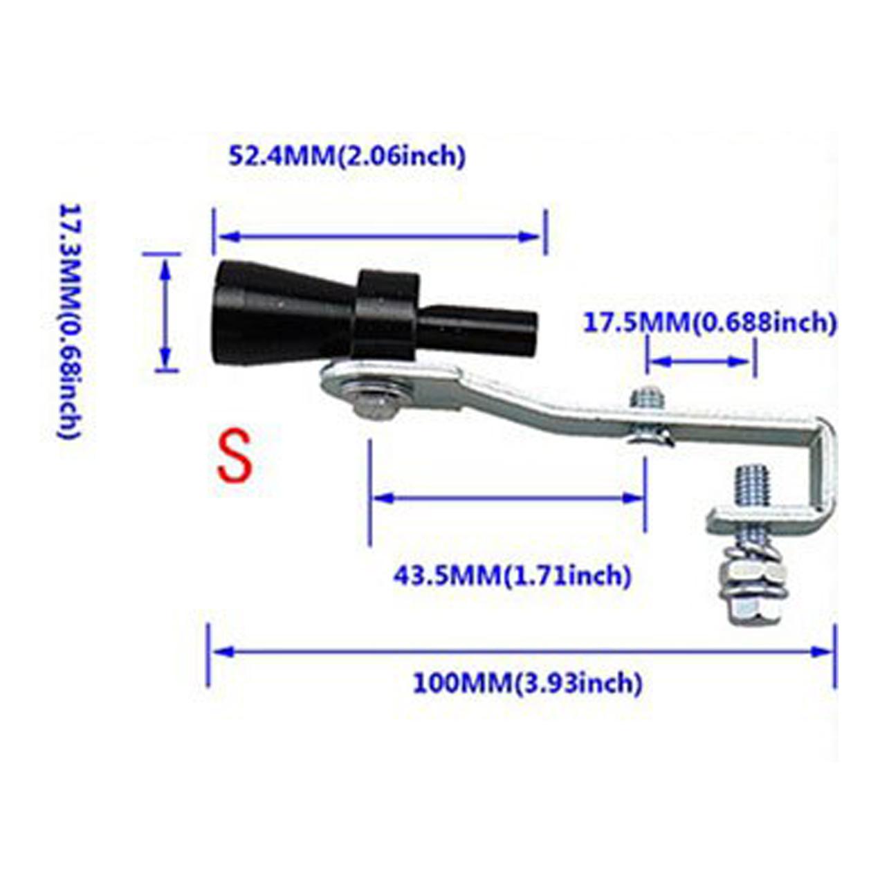S Size Black Motorcycle Turbo Sound Whistle For Escape De Supermotard Duke 790 Exhaust Db Killer 61mm